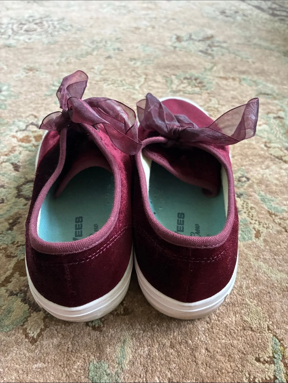 SeaVees for J.Crew Legend Sneakers Burgundy Velvet 7